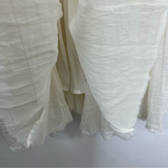 FREE PEOPLE Ilektra Lace Inset Cotton Chemise Mini Slip Dress Size Medium - Picture 10 of 15